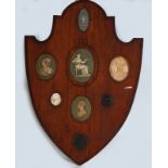 NEO-CLASSICAL SATINWOOD AND MARQUETRY PLAQUE