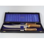 3 PIECE CASED CARVING SET