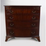 GEORGE III STYLE MAHOGANY BOW FRONT CHEST