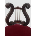 REGENCY ROSEWOOD HARPIST'S CHAIR