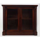 WILLIAM IV MAHOGANY DWARF BOOKCASE