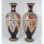 PAIR OF 19TH-CENTURY JAPANESE CLOISONNE VASES