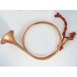 BRASS AND COPPER HUNTING HORN