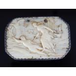 CONTINENTAL SILVER MOUNTED IVORY BOX