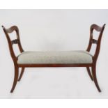 PAIR OF EDWARDIAN ROSEWOOD WINDOW SEATS