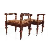 PAIR OF 19TH-CENTURY WALNUT WINDOW SEATS