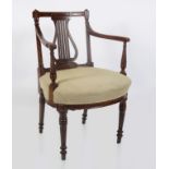 NINETEENTH-CENTURY GRAINED FAUX ROSEWOOD CHAIR