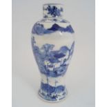 CHINESE QING BLUE AND WHITE VASE