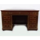 NAPOLEON III MAHOGANY LIBRARY WRITING DESK