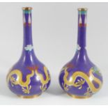 PAIR OF CHINESE CLOISONNE VASES