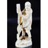 19TH-CENTURY JAPANESE CARVED IVORY FIGURE