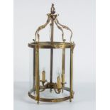 LARGE BRASS HALL LANTERN