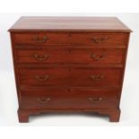 GEORGE III PERIOD MAHOGANY CROSSBANDED CHEST