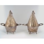 PAIR OF 19TH-CENTURY SILVER PLATE SERVING BOWLS