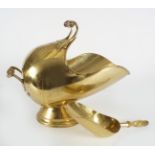 NINETEENTH-CENTURY BRASS FIRE HELMET