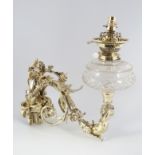 19TH-CENTURY WALL MOUNTED OIL LAMP