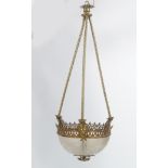 PAIR OF 19TH-CENTURY BRASS HANGING LIGHTS