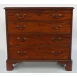 GEORGE III MAHOGANY BACHELOR'S CHEST