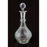 19TH-CENTURY CRYSTAL DECANTER AND STOPPER