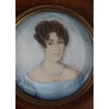 GEORGIAN PORTRAIT MINIATURE OF LADY