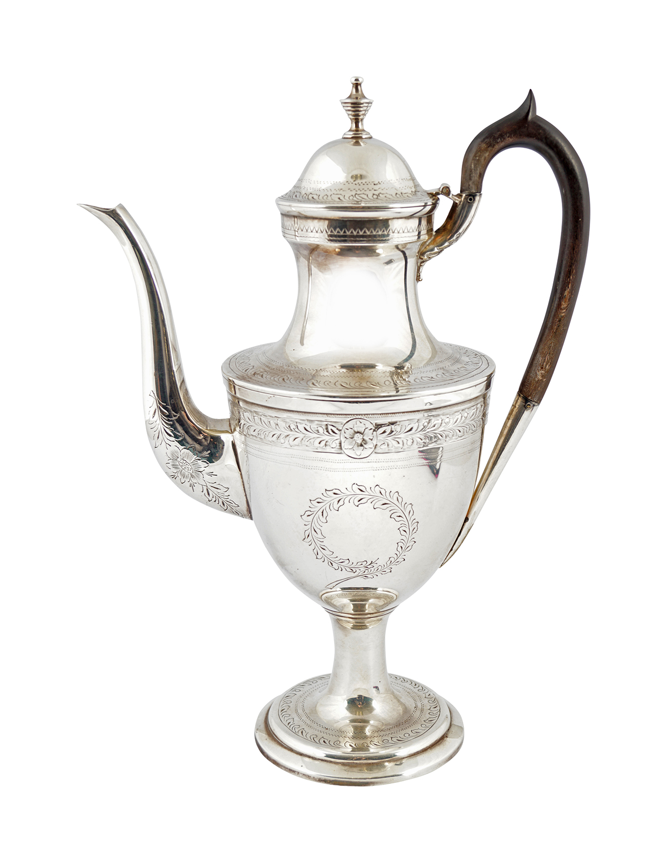 GEORGE III BRIGHT CUT SHEFFIELD TEA POT