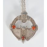 LARGE STERLING SILVER CELTIC PENDANT