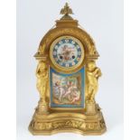 19TH-CENTURY FRENCH ORMOLU & SÈVRES MANTLE CLOCK - WITHDRAWN