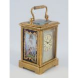 MINIATURE BRASS CARRIAGE CLOCK