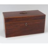 GEORGIAN MAHOGANY TEA CADDY