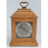 AMBOYNE CASED MANTEL CLOCK AND KEY