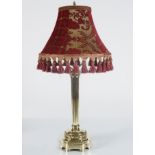 EDWARDIAN NEO-CLASSICAL BRASS TABLE LAMP