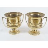 PAIR OF GEORGE III BRASS WINE COOLERS