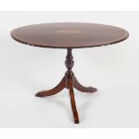 EDWARDIAN MAHOGANY AND INLAID WINE TABLE