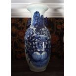 PAIR OF LARGE CHINESE BLUE AND WHITE VASES