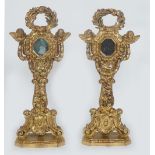 PAIR OF CARVED GILTWOOD MIRRORS