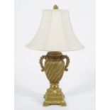 PAIR OF GILT TABLE LAMPS
