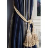 PAIR OF SPIRAL ROPED CURTAIN TIES