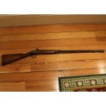 19TH-CENTURY FLINTLOCK RIFLE