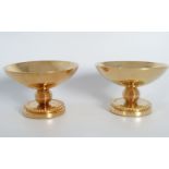 PAIR OF GOLD PLATED SOAP BOWLS