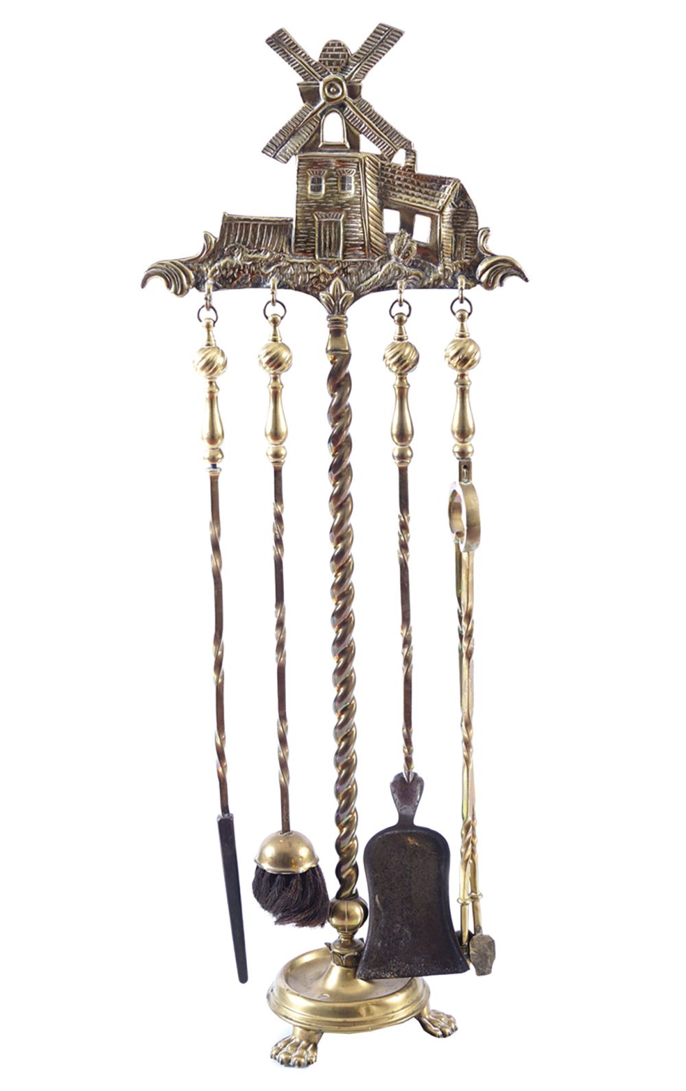 19TH-CENTURY BRASS COMPANION SET