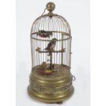 LARGE 19TH-CENTURY GILDED BRASS BIRD CAGE