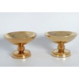 PAIR OF GOLD PLATED SOAP BOWLS