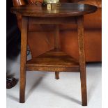 PAIR ENGLISH OAK CRICKET TABLES