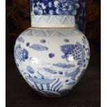 CHINESE BLUE AND WHITE GINGER JAR