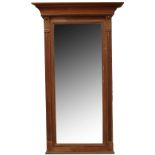 LARGE 19TH-CENTURY WALNUT FRAMED PIER MIRROR