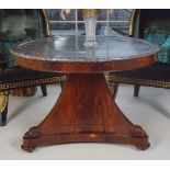 FRENCH EMPIRE MAHOGANY GUERIDON CENTRE TABLE