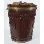 IRISH MAHOGANY BRASS BOUND ESTATE LOG BARREL