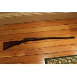 19TH-CENTURY DOUBLE BARREL SHOTGUN