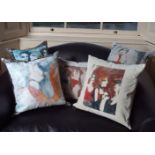 LOT OF 5 CUSHIONS