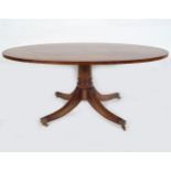 REGENCY STYLE MAHOGANY AND SATINWOOD LOW TABLE